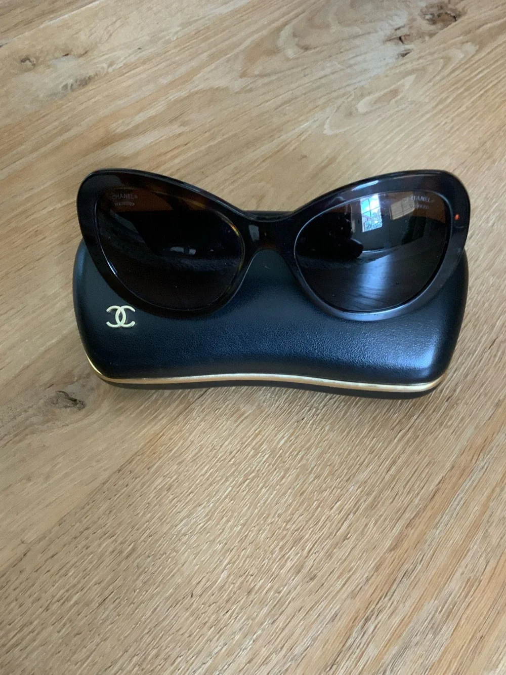 CHANEL brown tortoise